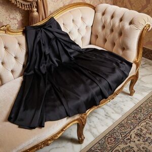 Windsor Gorgeous high waist Long Open Slit Maxi Skirt Black Size S nwot